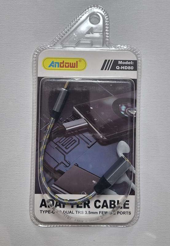 Type-C to Dual TRS 3.5mm Female Ports Adapter  Seamless Audio Connectivity