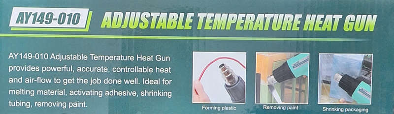 AIYI Adjustable Temperature Heat Gun - 1600W