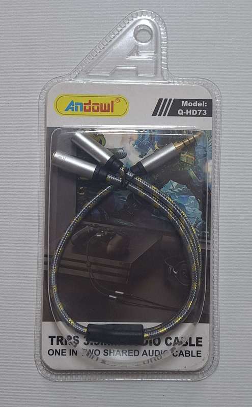 TRRS 3.5mm Audio Cable  One-In-Two Shared Audio Splitter for Seamless Sound Sharing