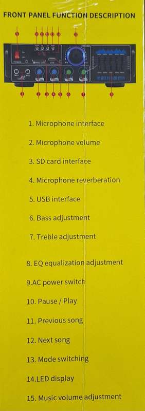 Andowl HiFi Karaoke Reverberation Power Amplifier  Crystal Clear Sound & Powerful Audio for Ho...