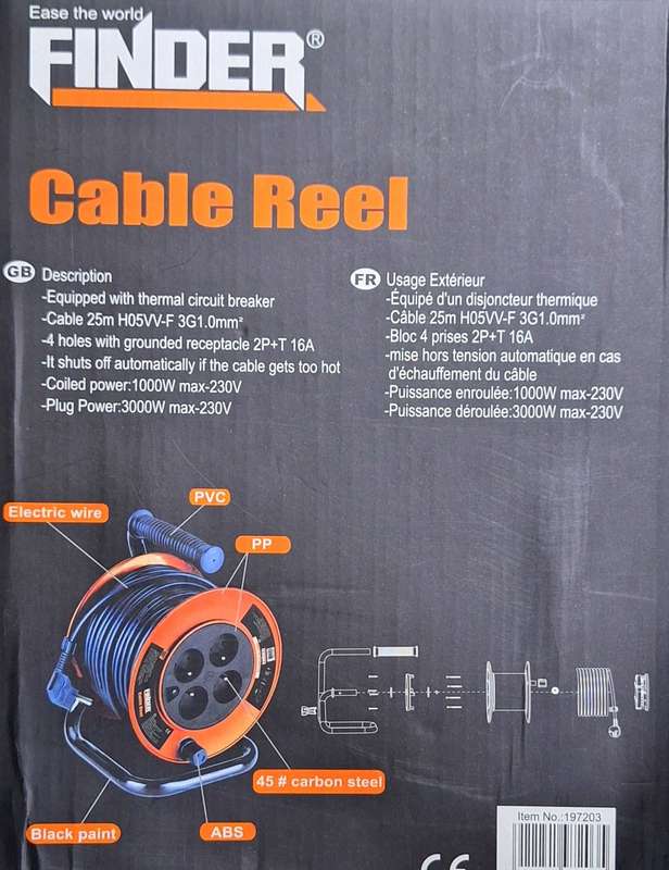 Finder Cable Reel 1.0mm^2 25m