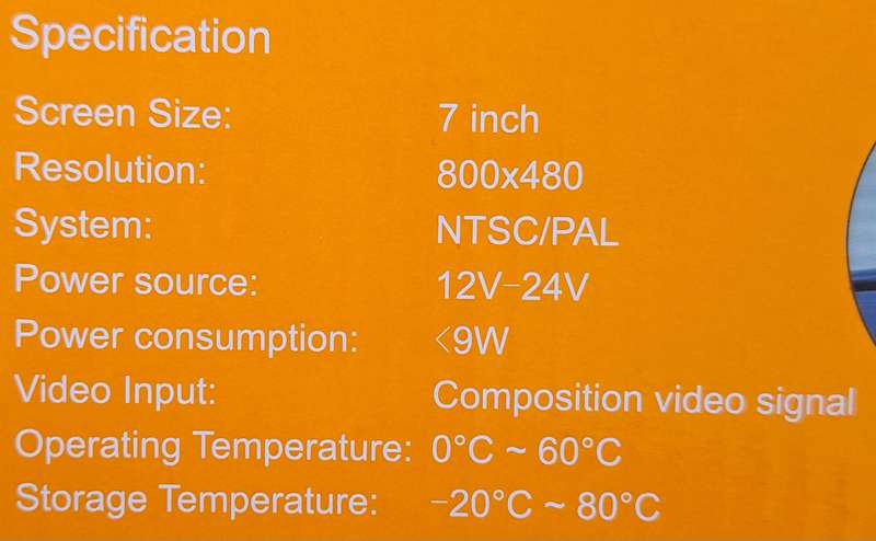 Pervoi 7 Inch 2 Channel TFT/LED AV Monitor  Compact and Versatile Display