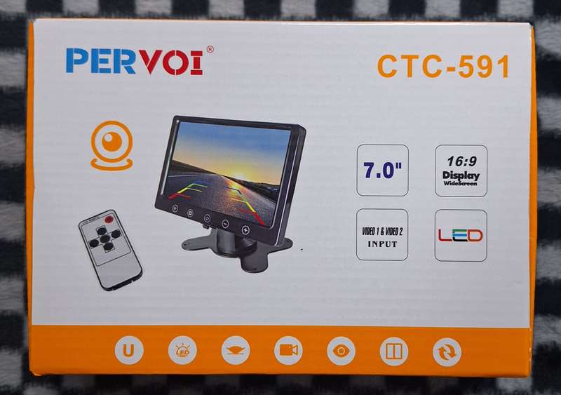 Pervoi 7 Inch 2 Channel TFT/LED AV Monitor  Compact and Versatile Display