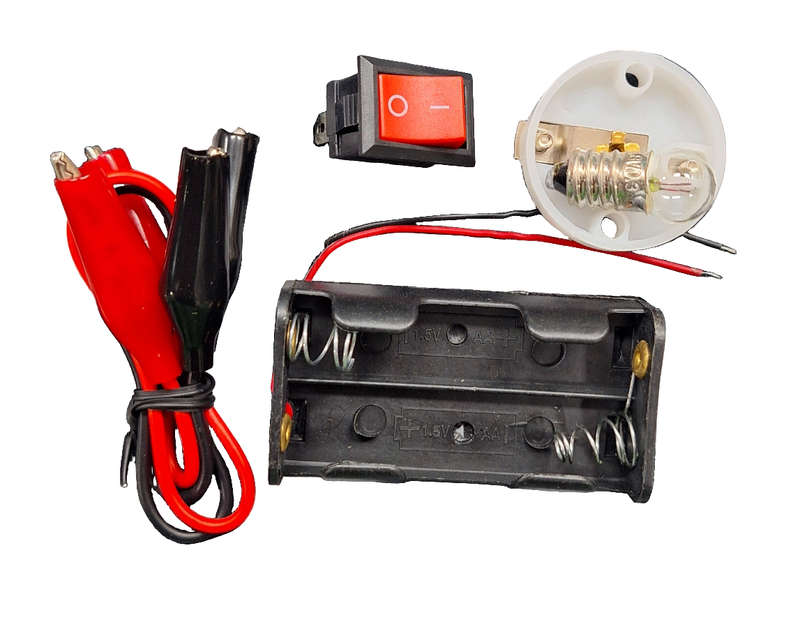 Project Electrical Kit For School Kids with Switch & Light Bulb - 5pcs