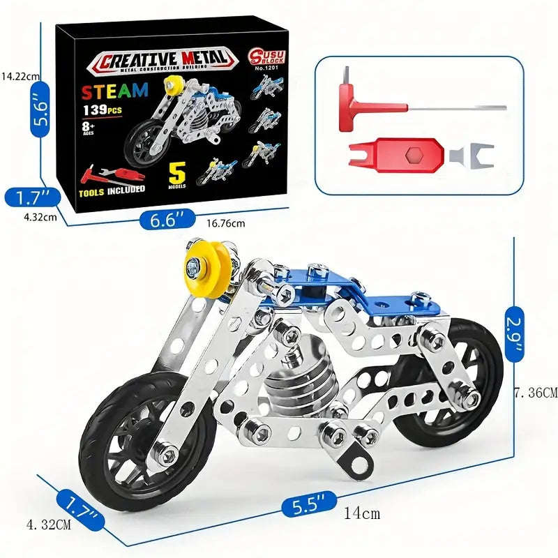 139pcs DIY Metal Puzzle Assembled Model Car