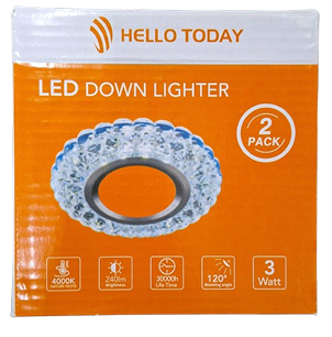 Hello Today 3w LED Down Lights - 2 Pack