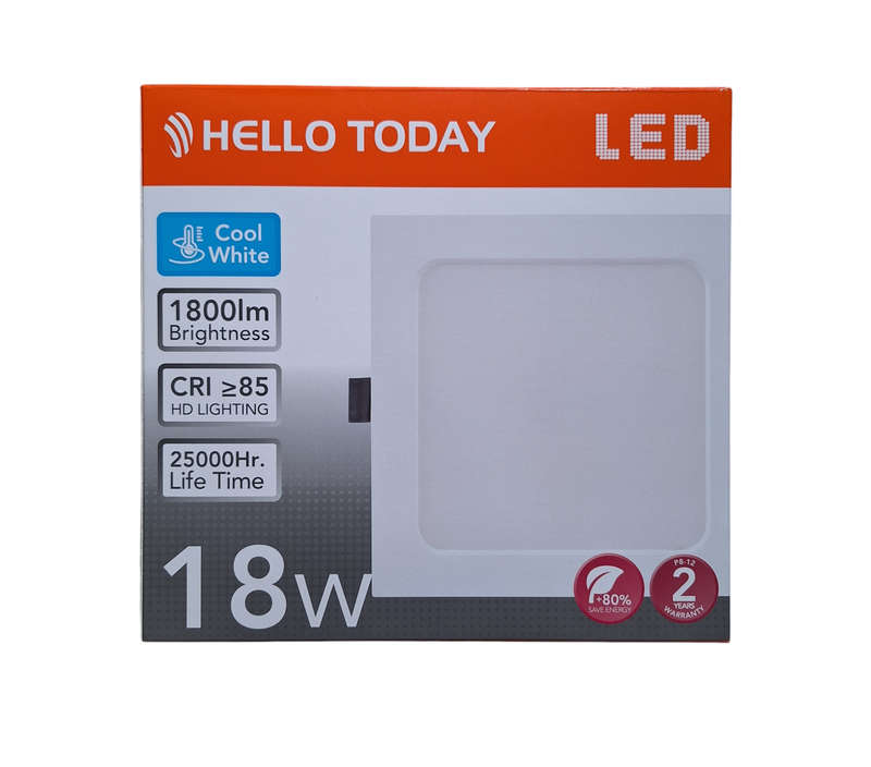 Hello Today LED Panel Light - 18 Watts Square Panel