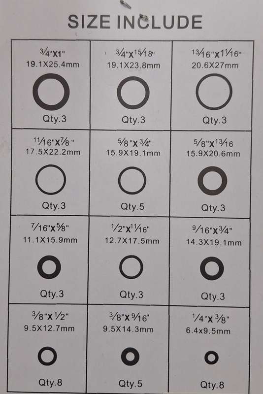 50pc Rubber O Ring Kit