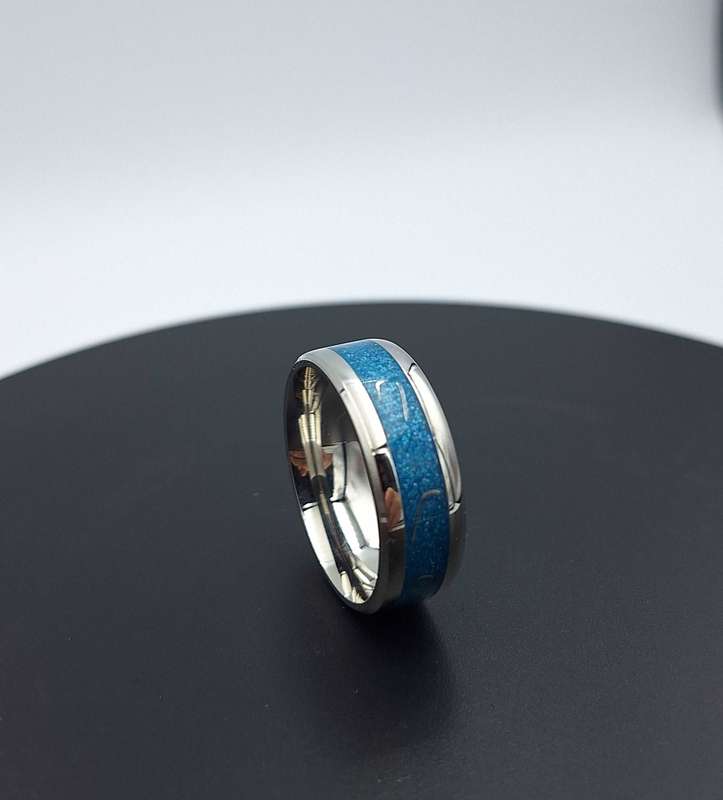 Custom Handmade Stainless Steel 8mm Ring - Size 11