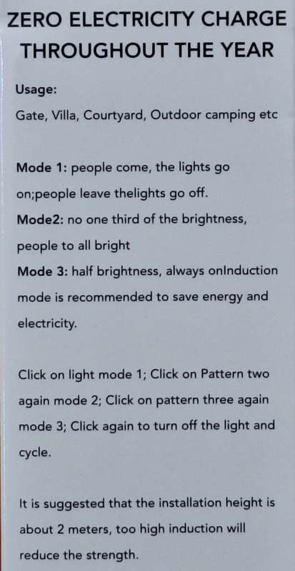Hello Today 10 Watt Motion Sensor Solar Wall Lamp
