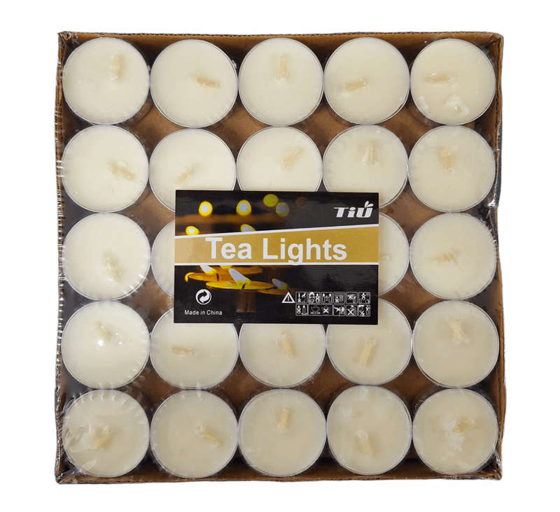 50pc Tea Light Candles - Diameter 3.7cm