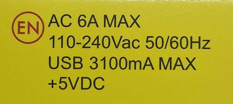 Multifunctional Global Universal Conversion Plug | 100-240V 50/60Hz | 5V DC | AC 6A Max | 3.1A Fa...