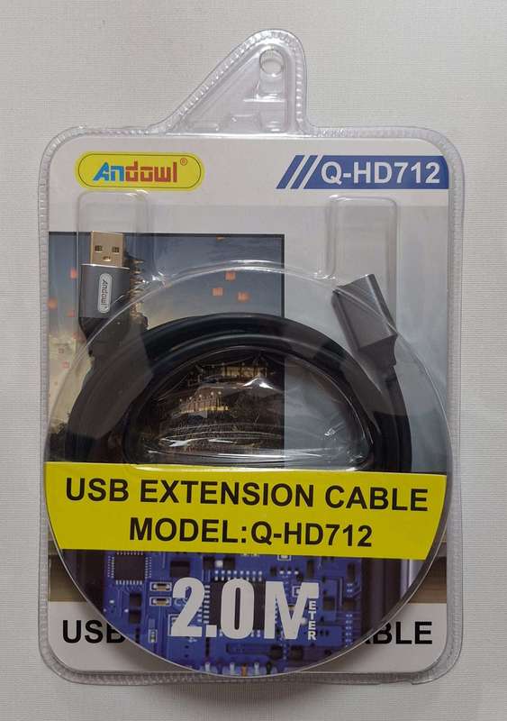 Reliable USB Extension 2m Cable (Male to Female)  Fast and Durable Connection