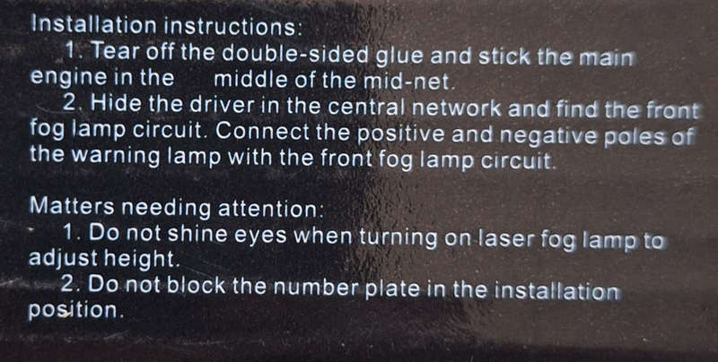 Vehicle Warning Laser Fog Light For Audi