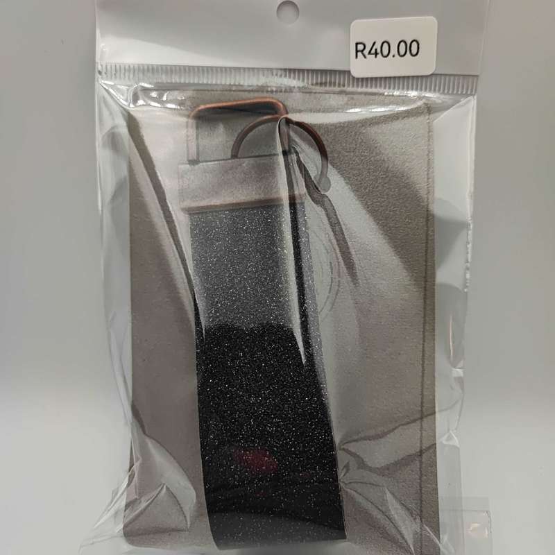 Custom Glitter Faux Leather Key Fob