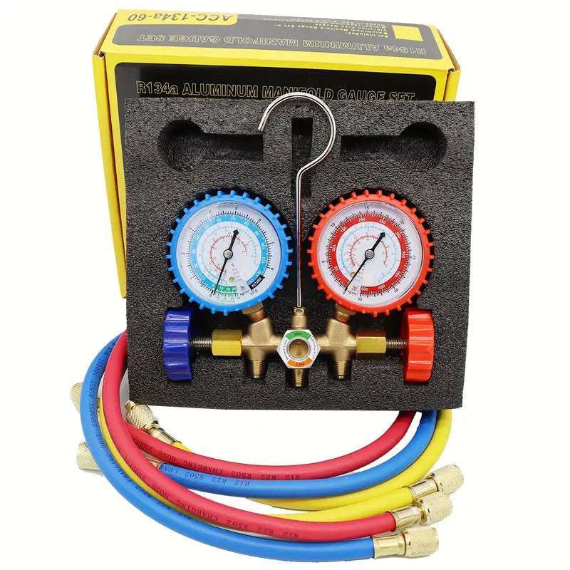 1 Set AC Refrigerant Gauge Set for R134a, R12, R22, R502