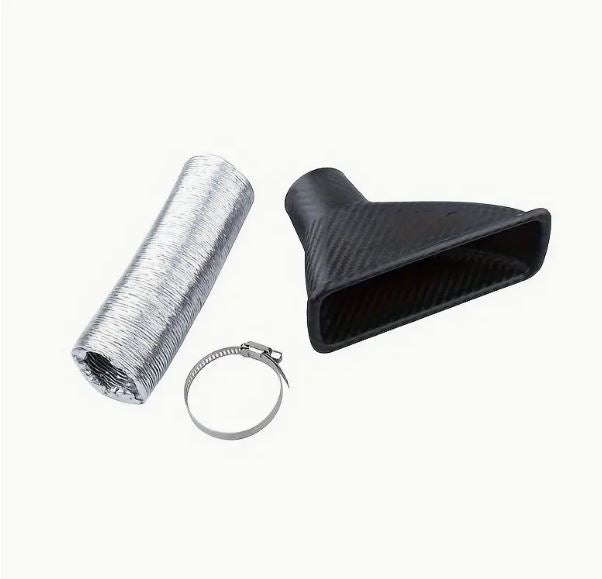 Car Front Bumper Carbon Look Air Intake Pipe Kit