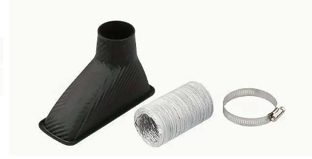 Car Front Bumper Carbon Look Air Intake Pipe Kit