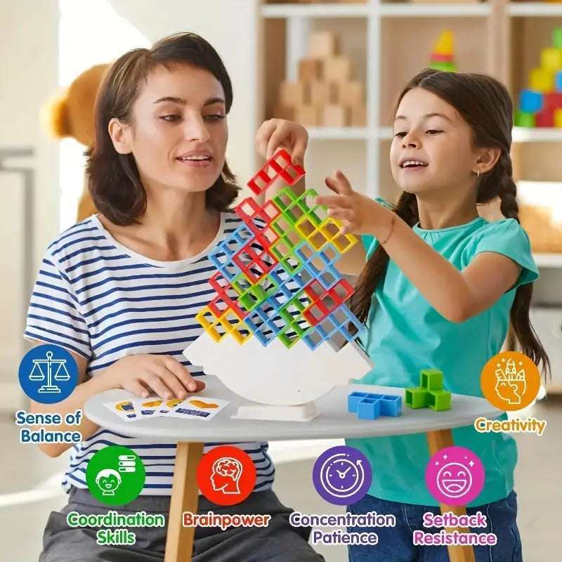 48pcs Fun Balance Stacking Building Blocks Board Game
