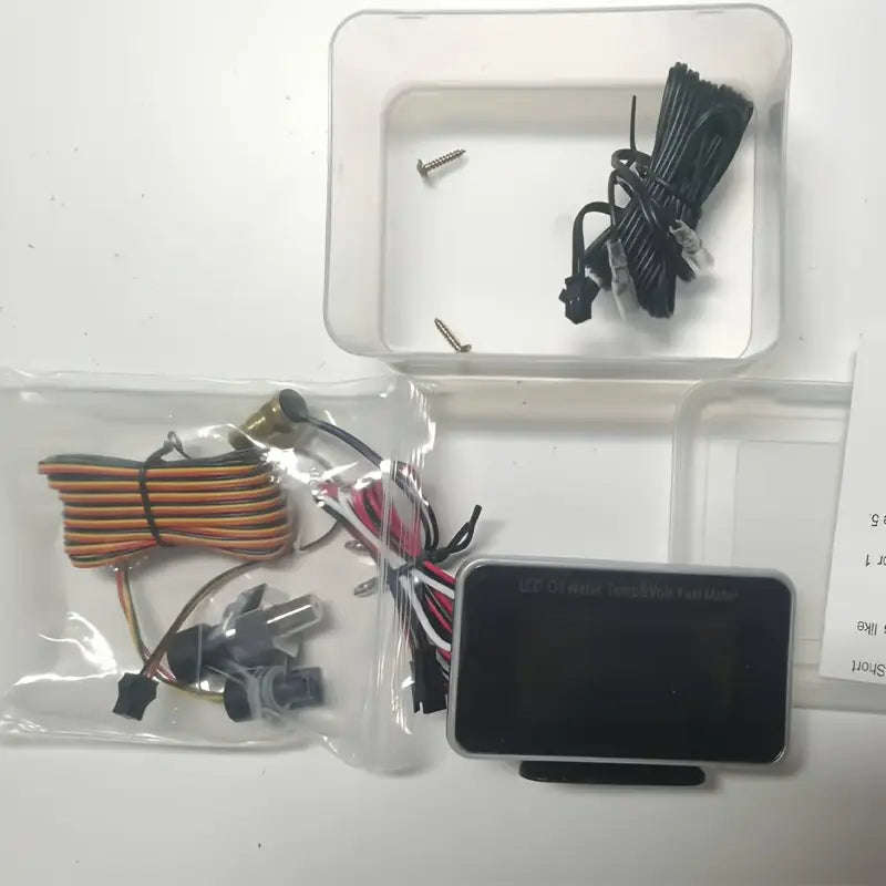 1pc Universal 4-in-1 Digital Car Dashboard Gauge