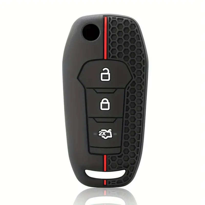 1pc Silicone Car Key Case Cover For Ford Vehicles