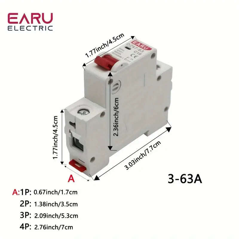 1pc 20A 1Pole Electric Mini Circuit Breaker MCB, DZ47 Series