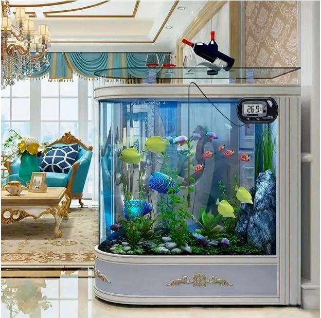 GOXAWEE Compact LCD Digital Aquarium Thermometer