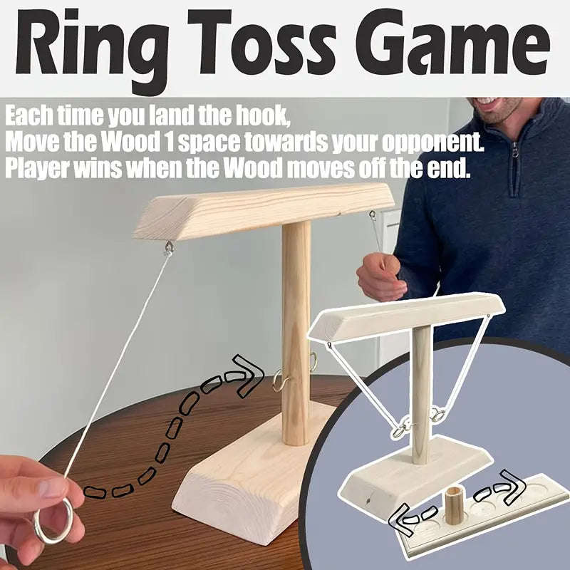 1pc Wooden Ring Toss Drinking Game