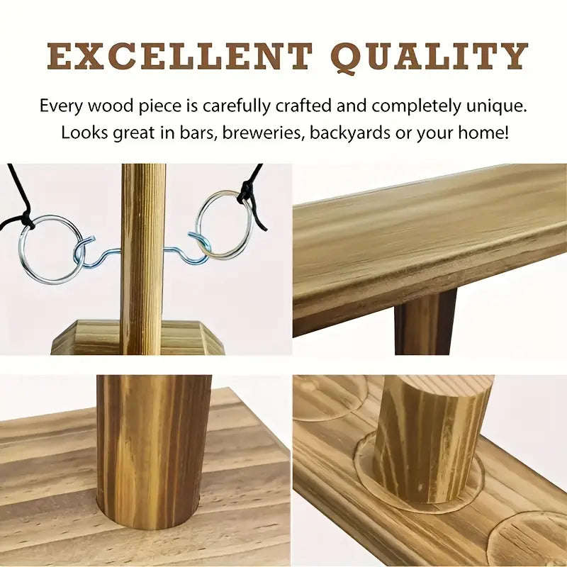 1pc Wooden Ring Toss Drinking Game
