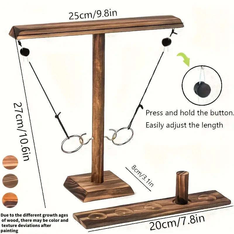 1pc Wooden Ring Toss Drinking Game