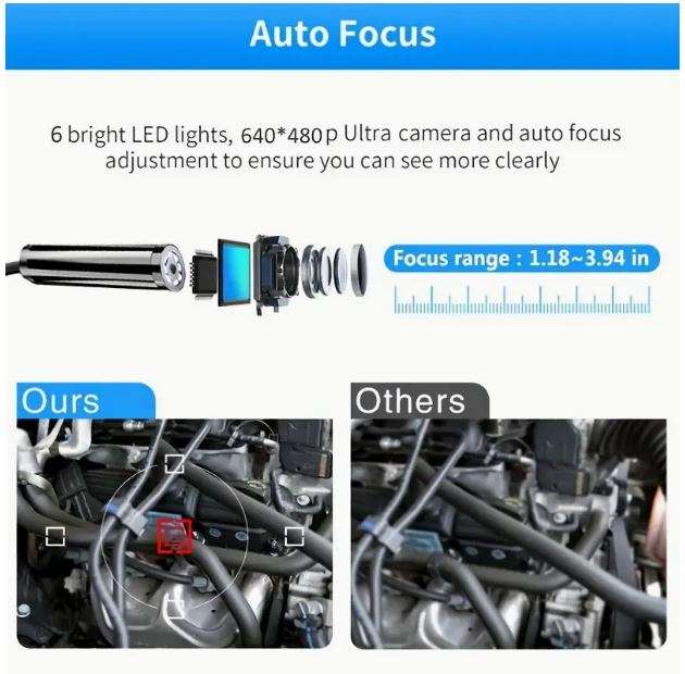 2 Meter x 7mm Lens Soft Cable  High Definition Endoscope, Android Mobile Phone Camera