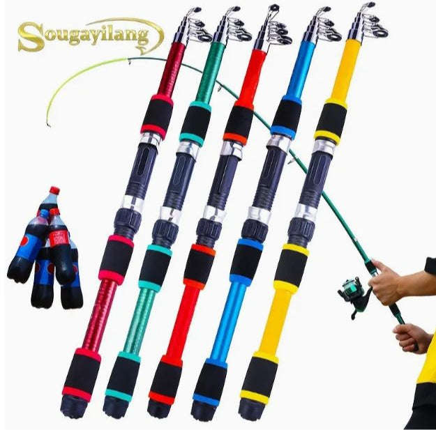 1Pc Yellow Sougayilang Telescopic Fishing Rod