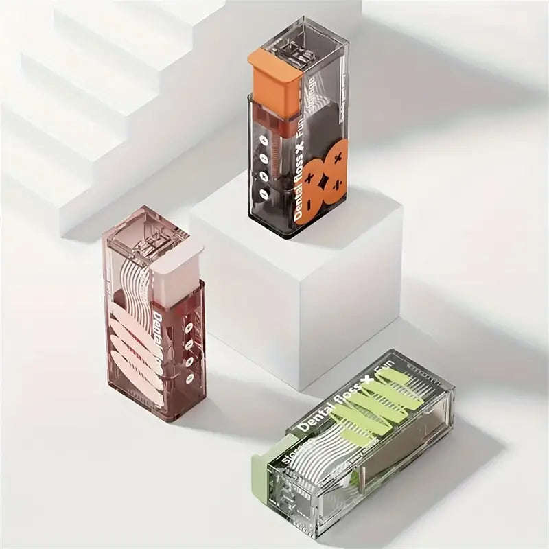 1pc Portable Automatic Pop-up Floss Stick Dispenser