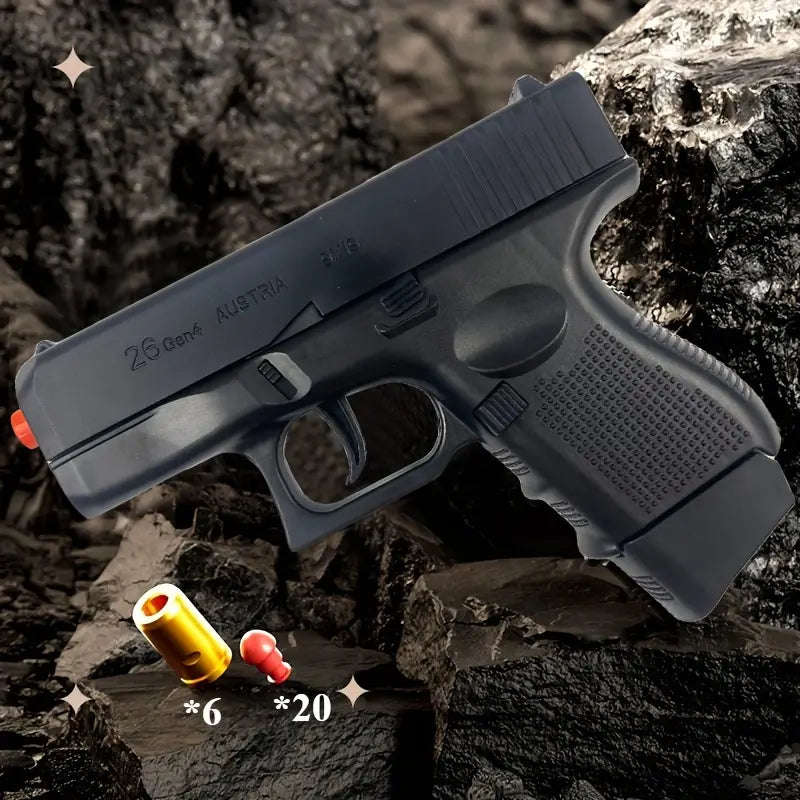 Glock-Style Manual Handheld Launcher Toy