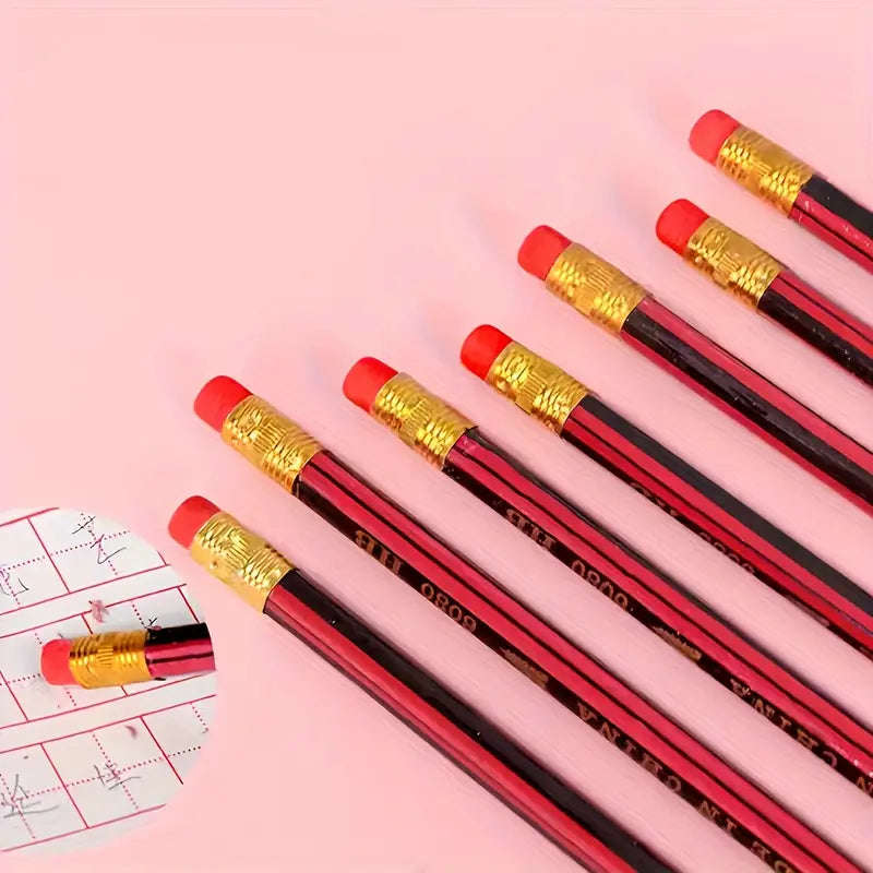 Kalour 50pcs Hb Pencils With Top Erasers