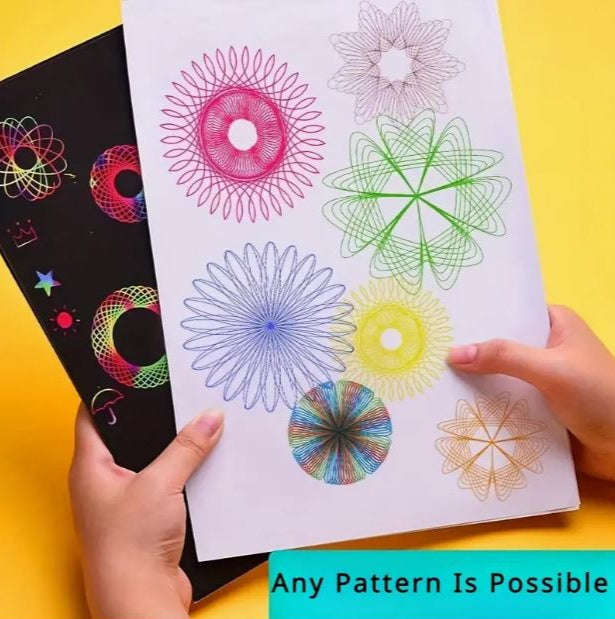 22pcs Magic Spiral Drawing Set - Transparent Template for Unique Patterns