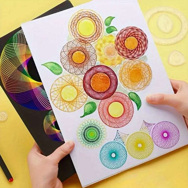 22pcs Magic Spiral Drawing Set - Transparent Template for Unique Patterns
