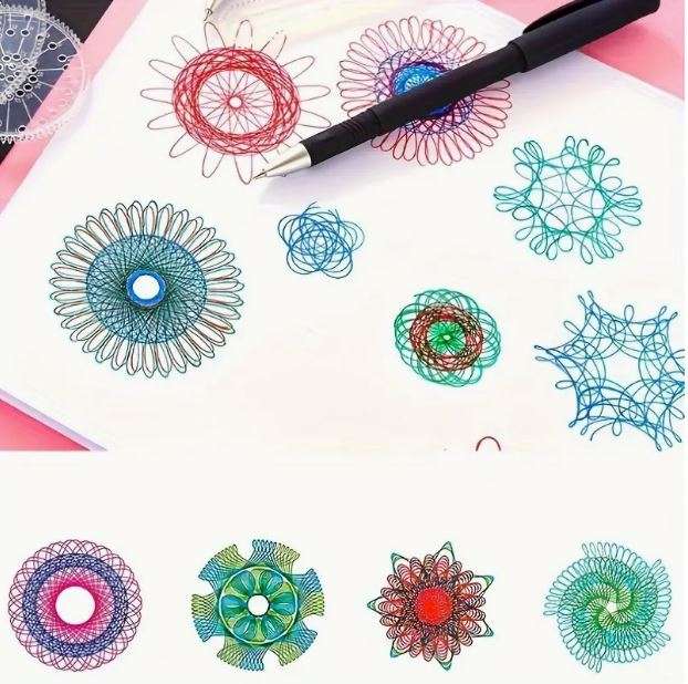 22pcs Magic Spiral Drawing Set - Transparent Template for Unique Patterns