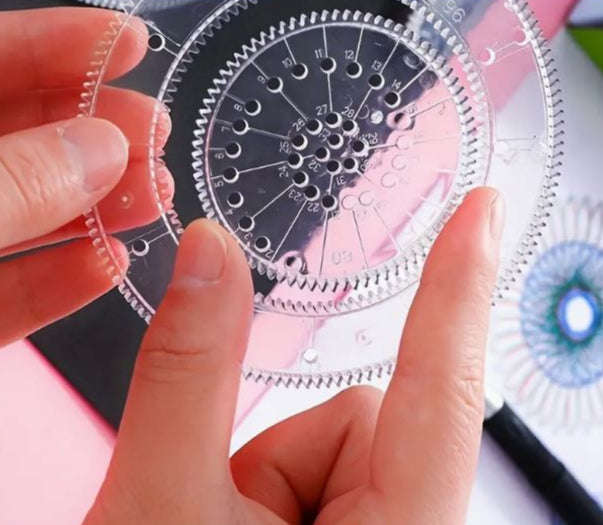 22pcs Magic Spiral Drawing Set - Transparent Template for Unique Patterns