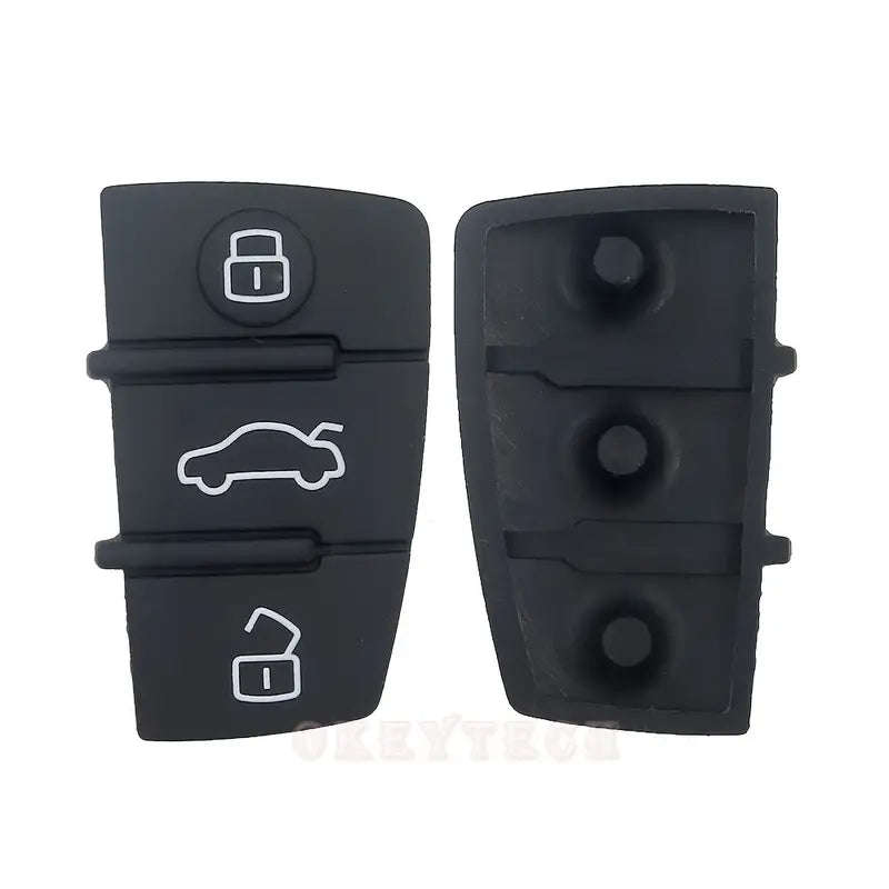 OkeyTech Silicone 3-Button Car Key Fob Cover for Audi