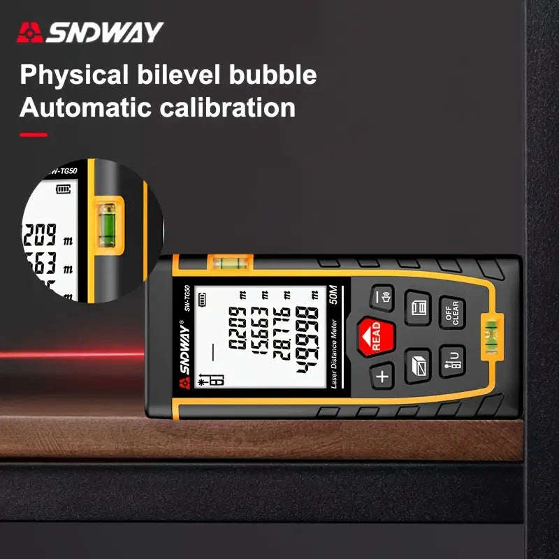 Digital Laser Distance Meter, Sndway Trena Laser Tape Range Finder