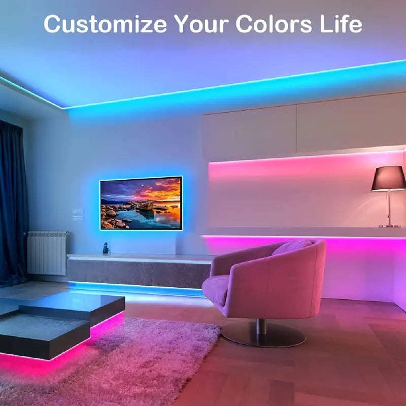 20meter 5V Vibrant RGB3535 LED Strip Light with USB Plug & Easy-Control Three-Key Remote