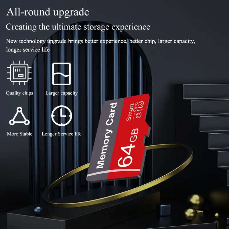 1pc Memory 64GB High Speed Flash Memory Card + Adapter
