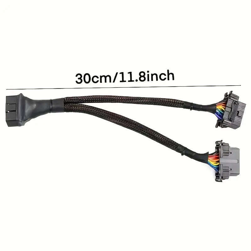 16-Pin OBD II Splitter Extension Cable