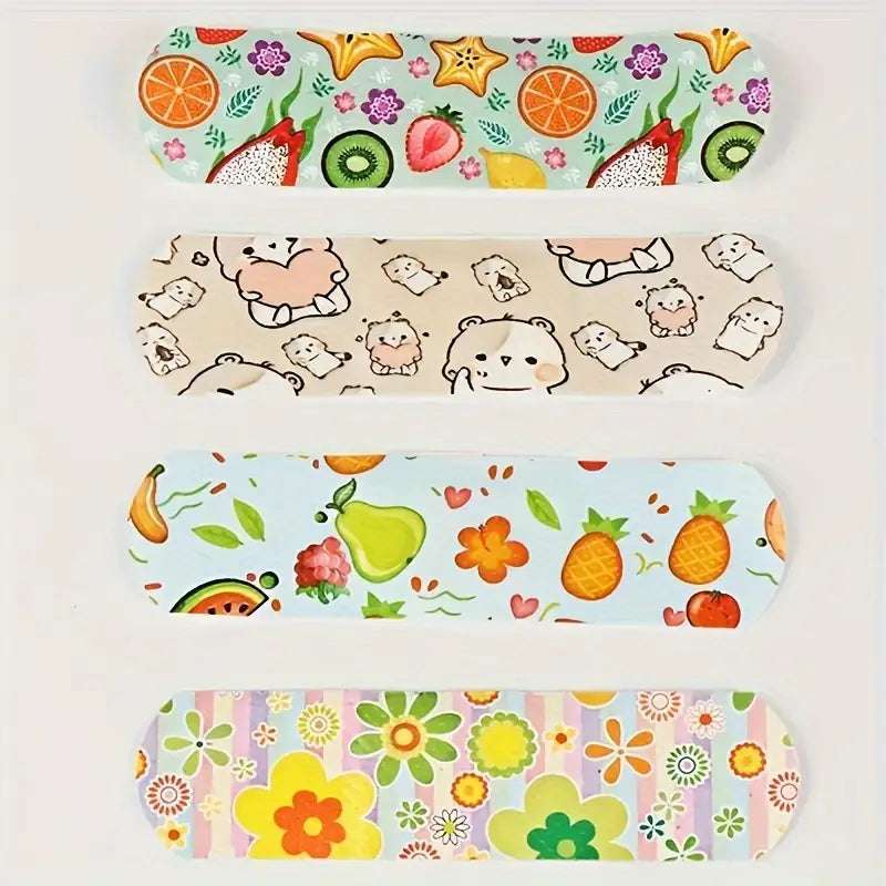 100pc Cute Pattern Waterproof Breathable Hemostatic Wound Plasters
