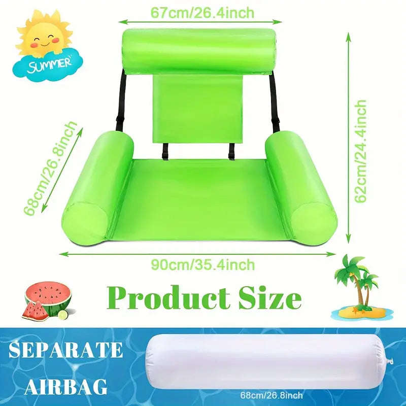 1pc Inflatable Pool Float Chair for Adults