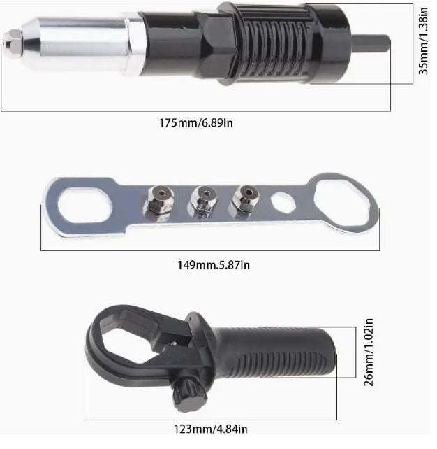 1 Set Riveting Tool Attachment for Electric Drill