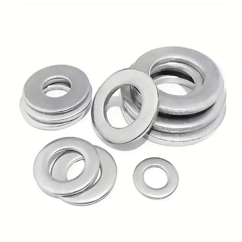 80pcs Stainless Steel Flat Washers Assortment Kit