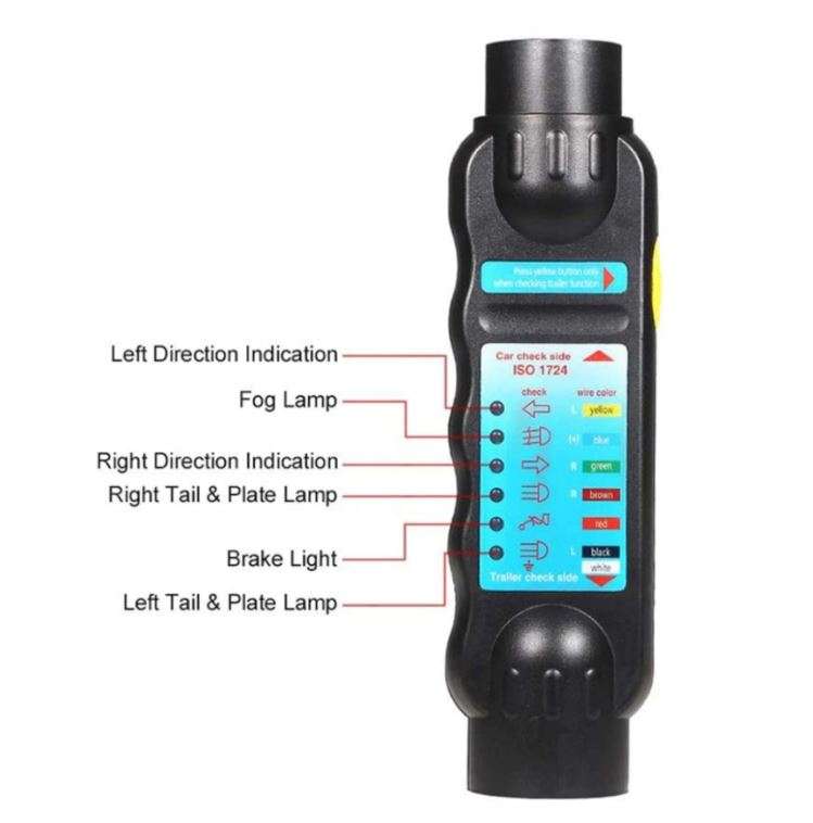 12V 7-Pin Trailer Tester Plug