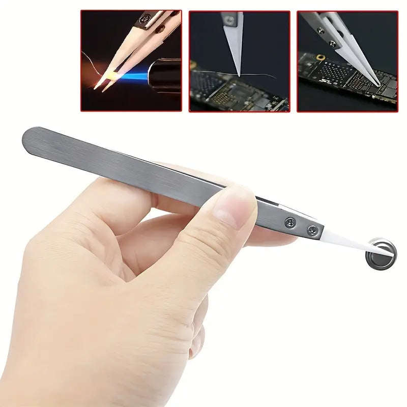 Ceramic Heat Resistant Tweezers Kit